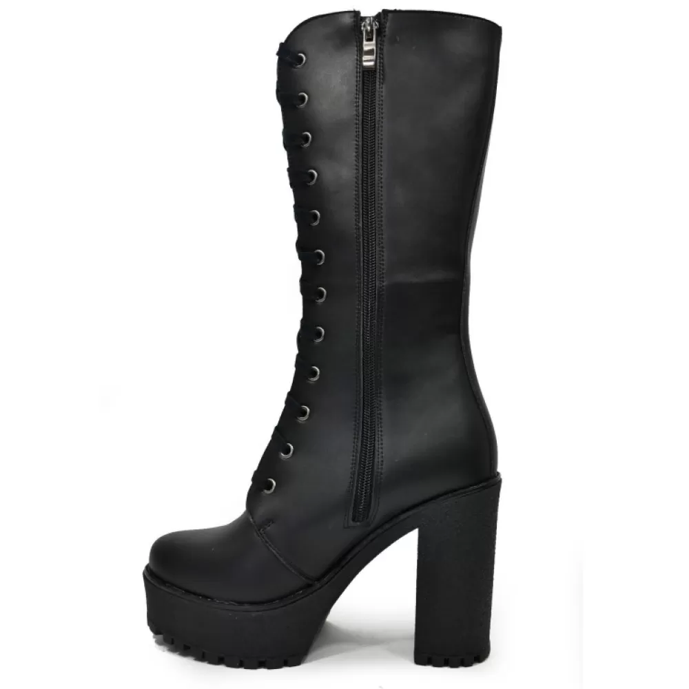 ALTERCORE Knee-High Boots< Alexa Vegan Black