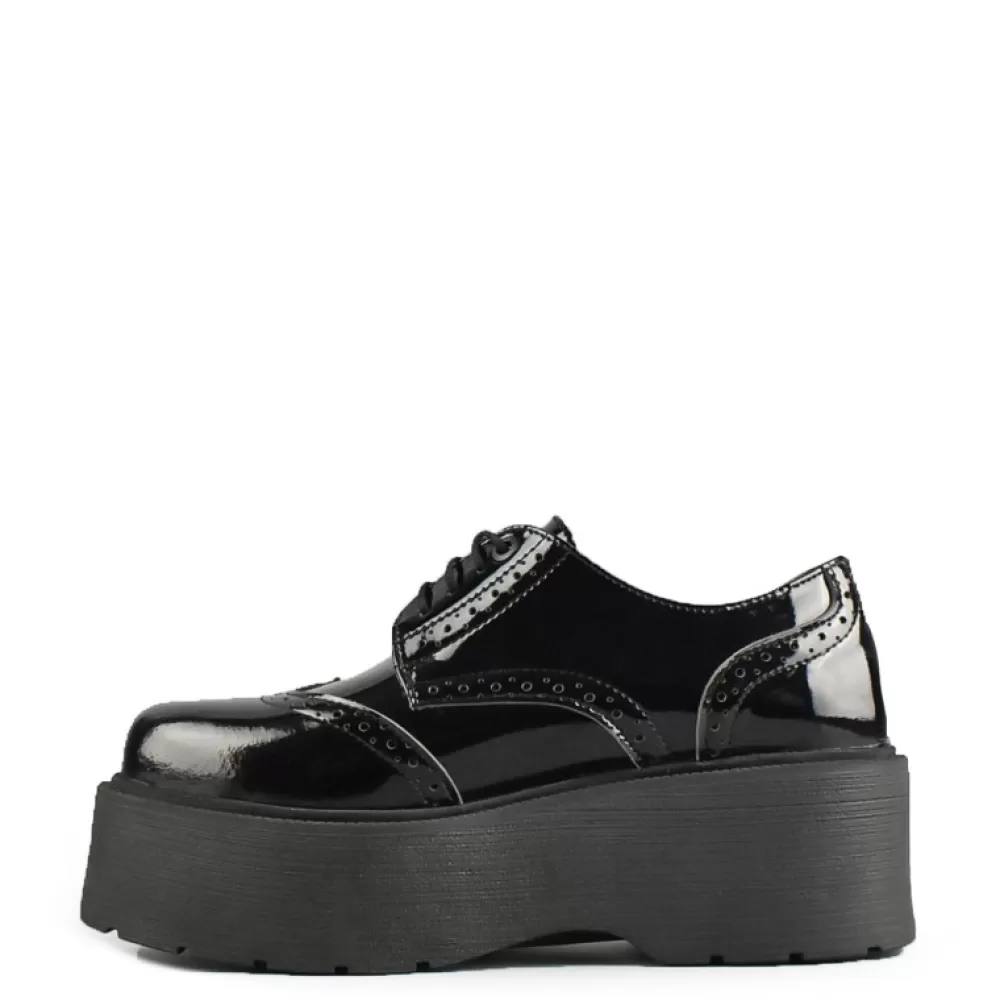 ALTERCORE Platform Shoes< Alice Vegan Black Patent