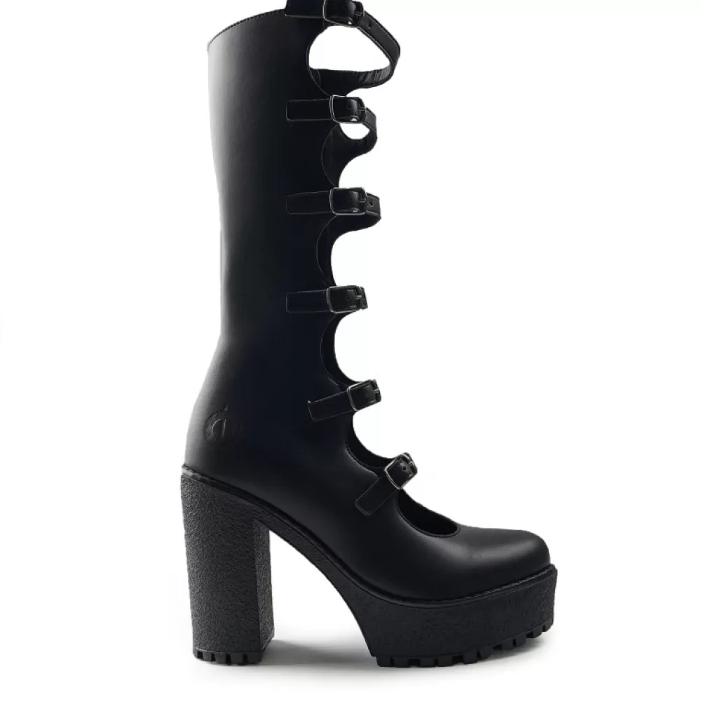 ALTERCORE Ankle Boots< Amber Vegan Black