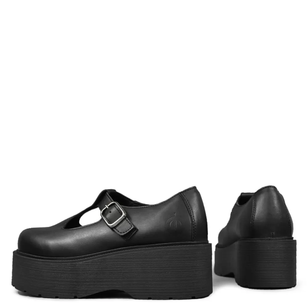 ALTERCORE Platform Shoes< Blair Vegan Black Platform Shoes