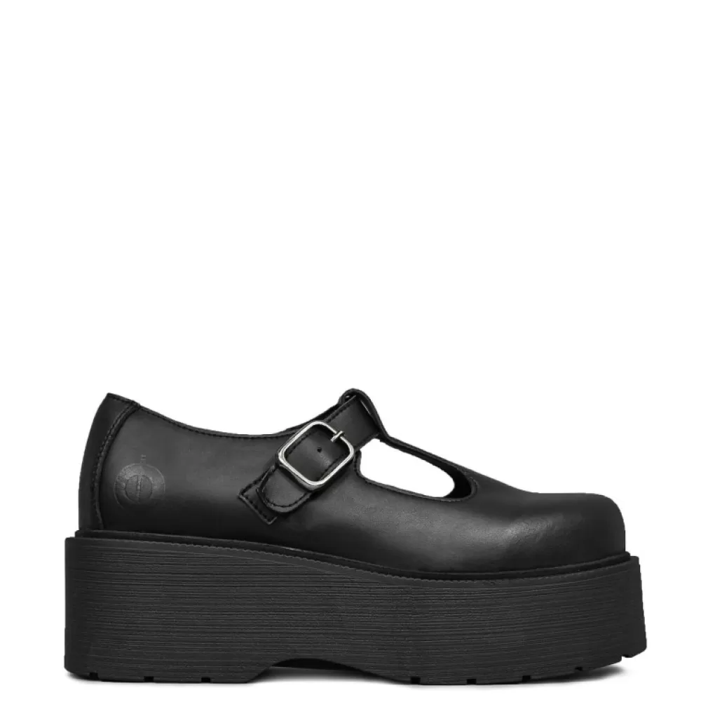ALTERCORE Platform Shoes< Blair Vegan Black Platform Shoes