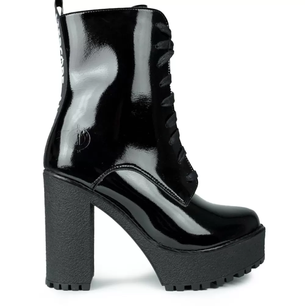 ALTERCORE Ankle Boots< Ivy Vegan Patent Black