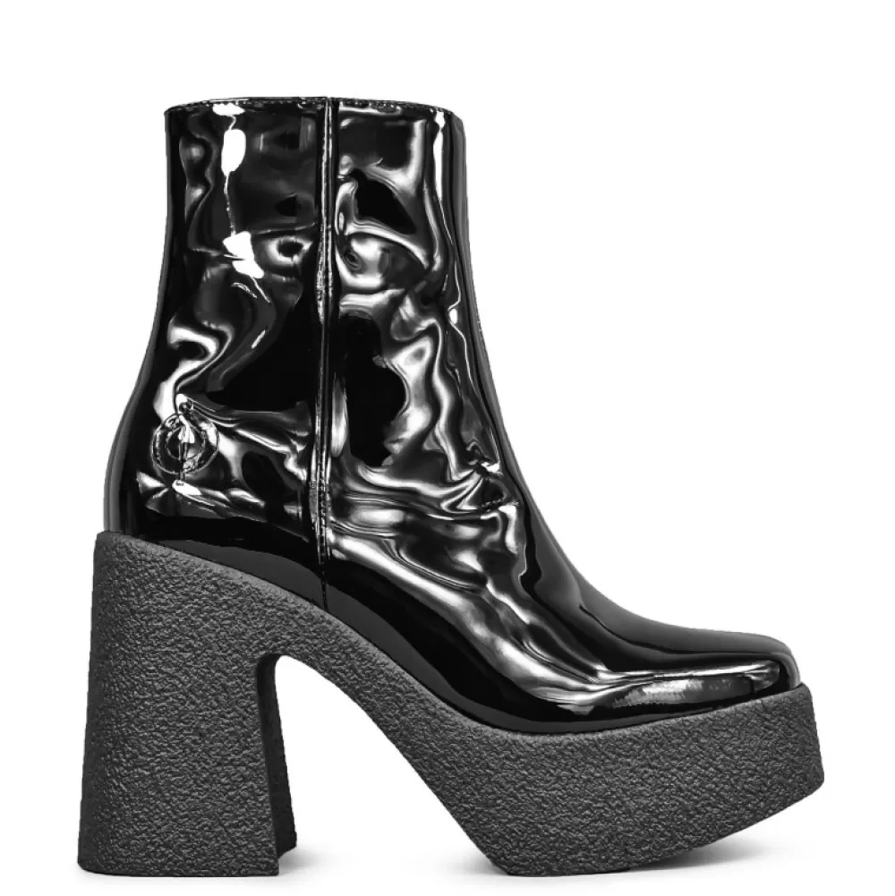 ALTERCORE Ankle Boots< Mazikeen Vegan Black Patent