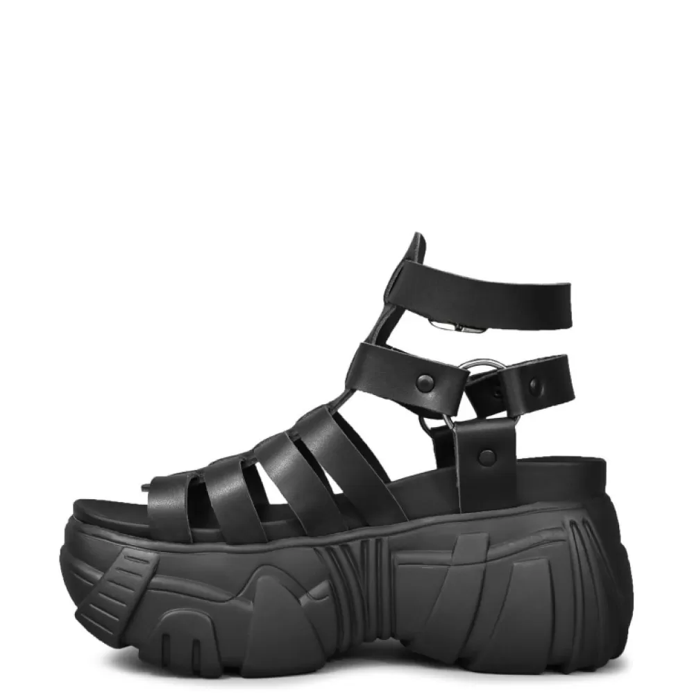 ALTERCORE Platform Shoes< Pompeii Vegan Black