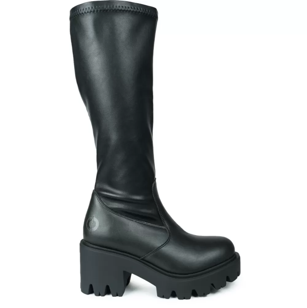 ALTERCORE Knee-High Boots< Sarin Vegan Black