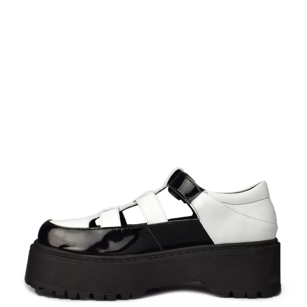 ALTERCORE Platform Shoes< Silvia Vegan Black/White