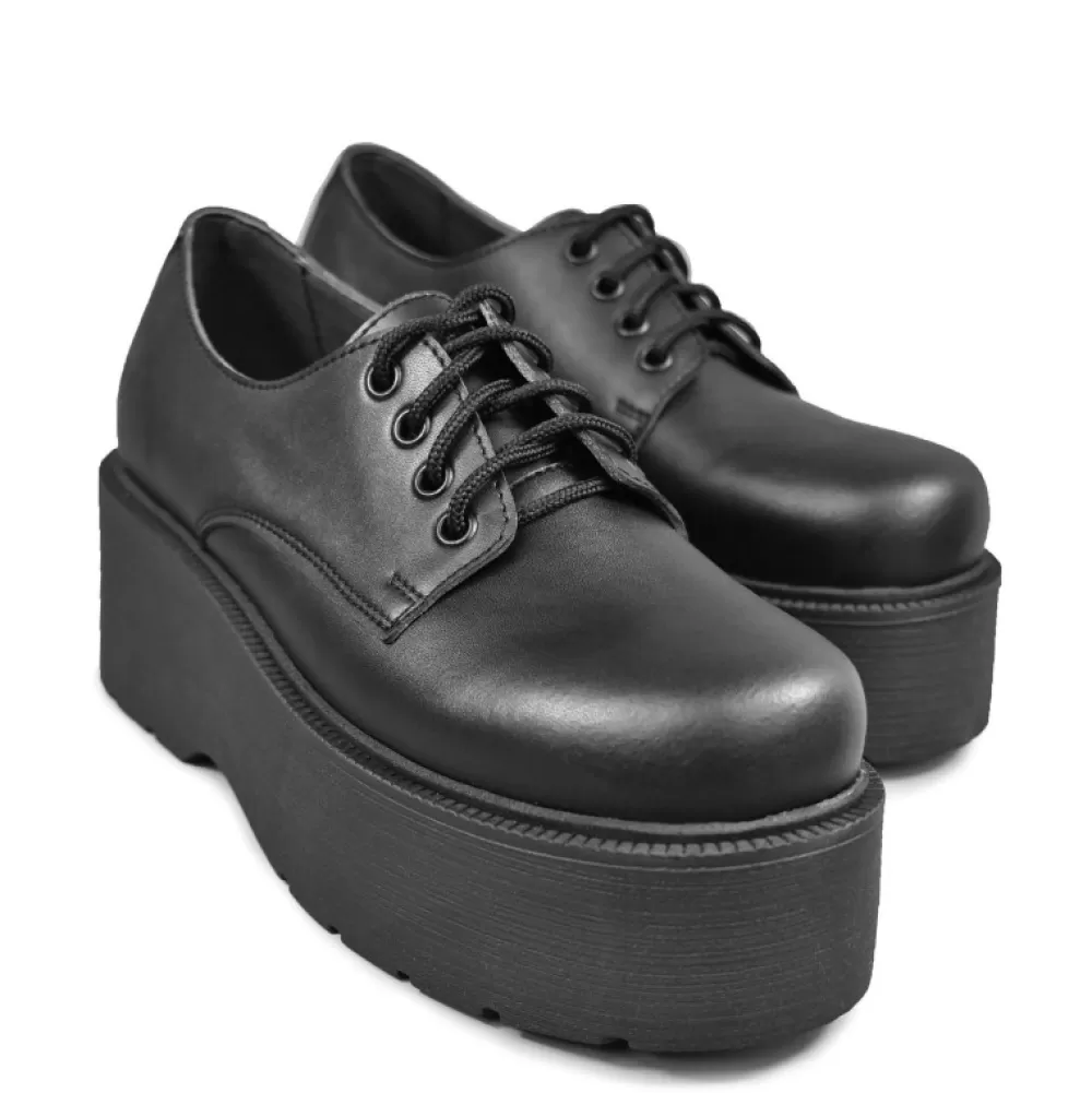 ALTERCORE Platform Shoes< Spell Vegan Black Platform Shoes