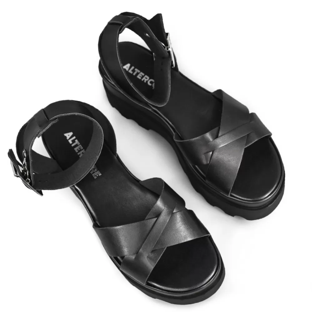 ALTERCORE Sandals< Zoe Black Sandals