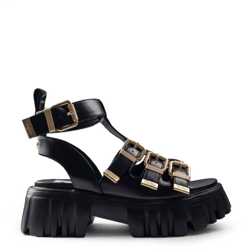 Buffalo Sandals< 1602134 Lion Teeth Vegan Black