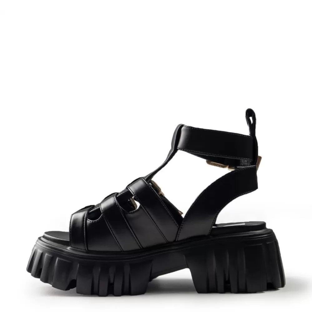 Buffalo Sandals< 1602134 Lion Teeth Vegan Black