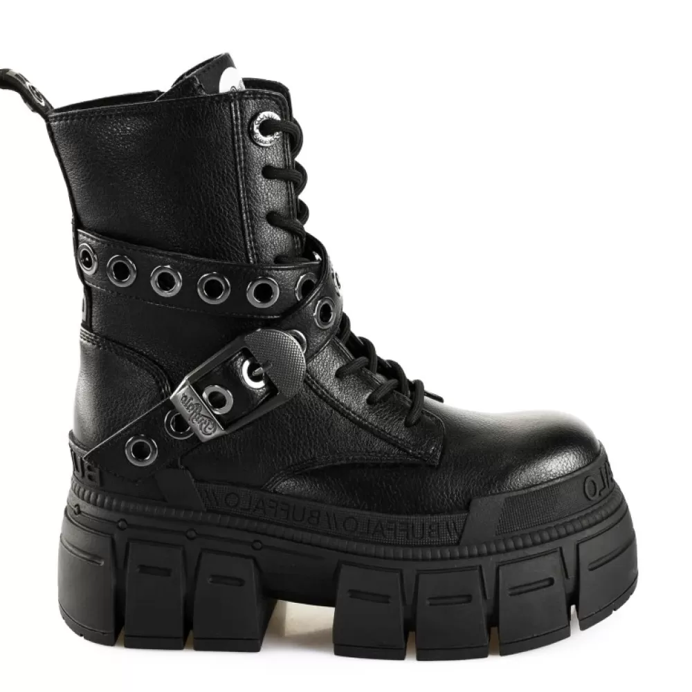 Buffalo Sneakers< 1622351 Gospher Lace Up Mid Black