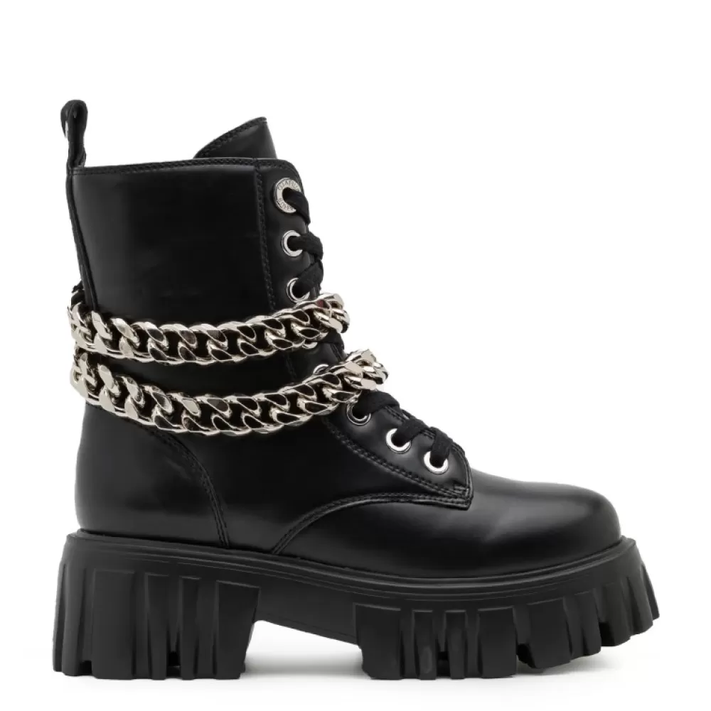 Buffalo Ankle Boots< 1622367 Lion Lace Up T-Chain Vegan Black