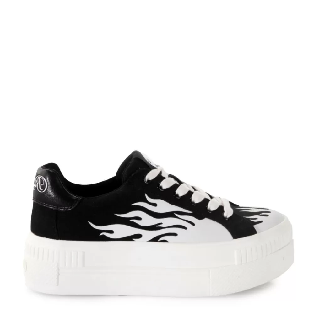 Buffalo Sneakers< 1630980 Paired Flame Vegan /White Black