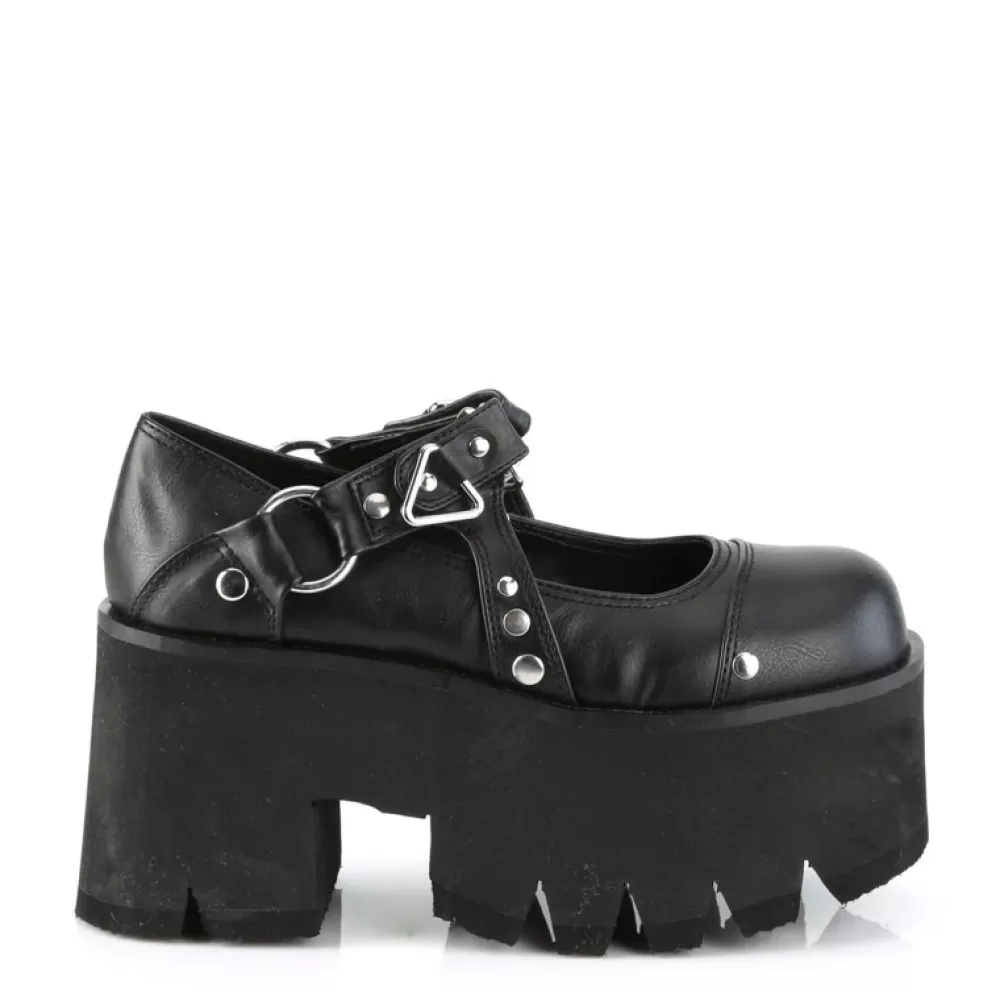 DemoniaCult Platform Shoes< Ashes-33 Black