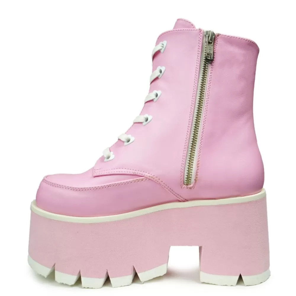 DemoniaCult Platform Shoes< Ashes-57 Vegan Baby Pink