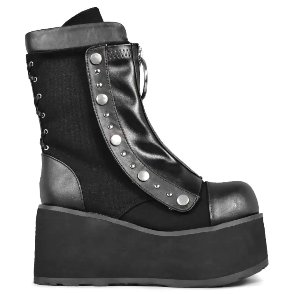 DemoniaCult Platform Shoes< Clash-206 Black