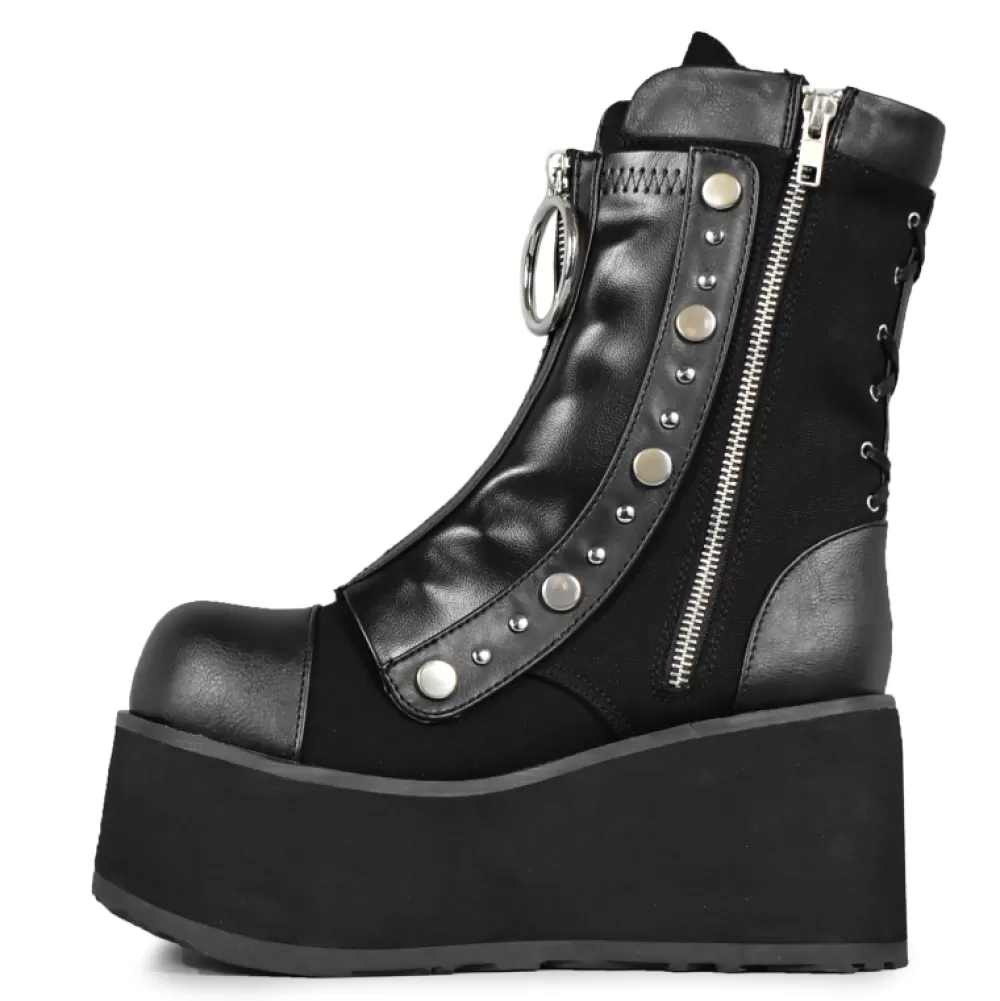 DemoniaCult Platform Shoes< Clash-206 Black