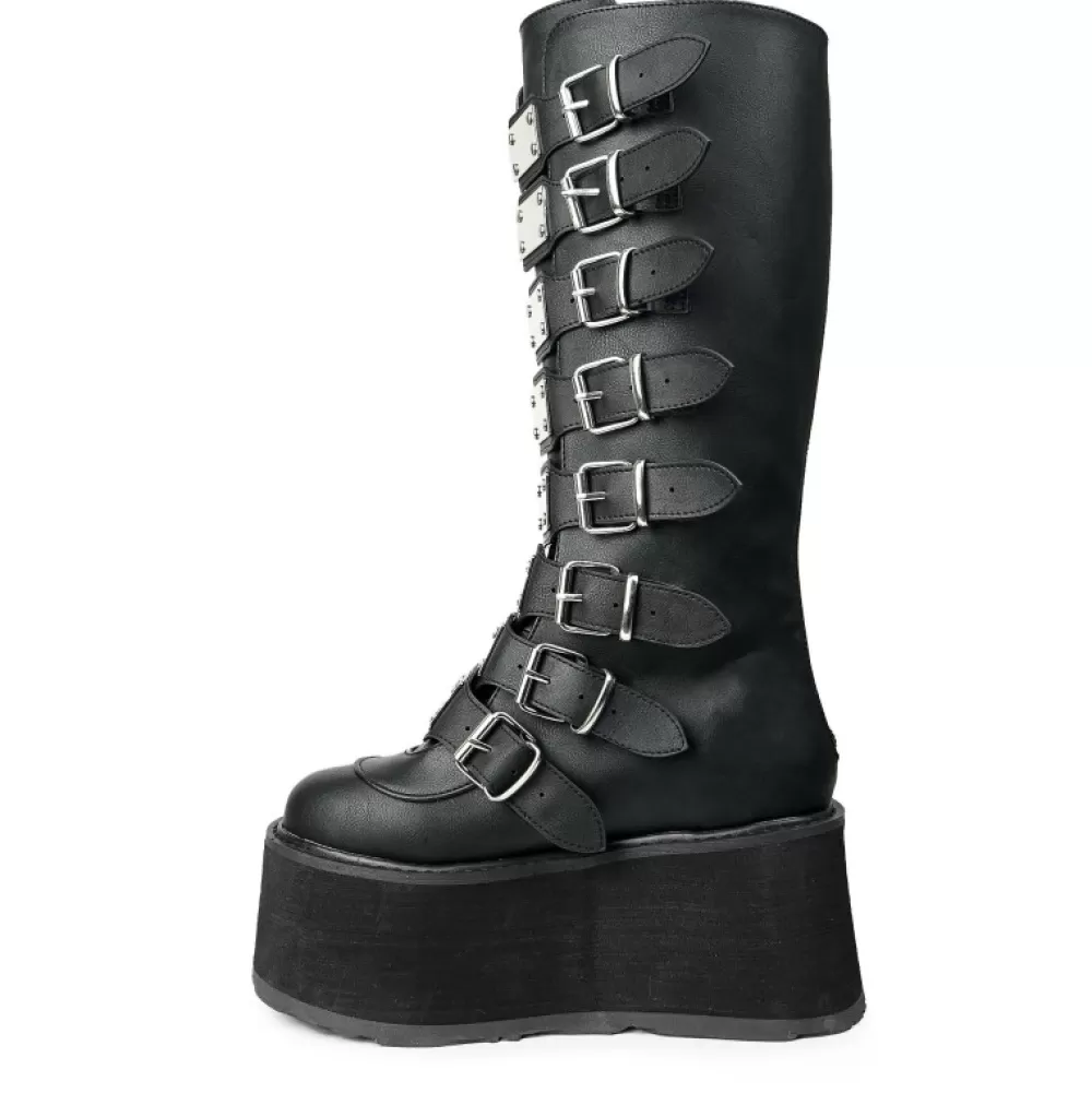 DemoniaCult Platform Shoes< Damned-318 Black