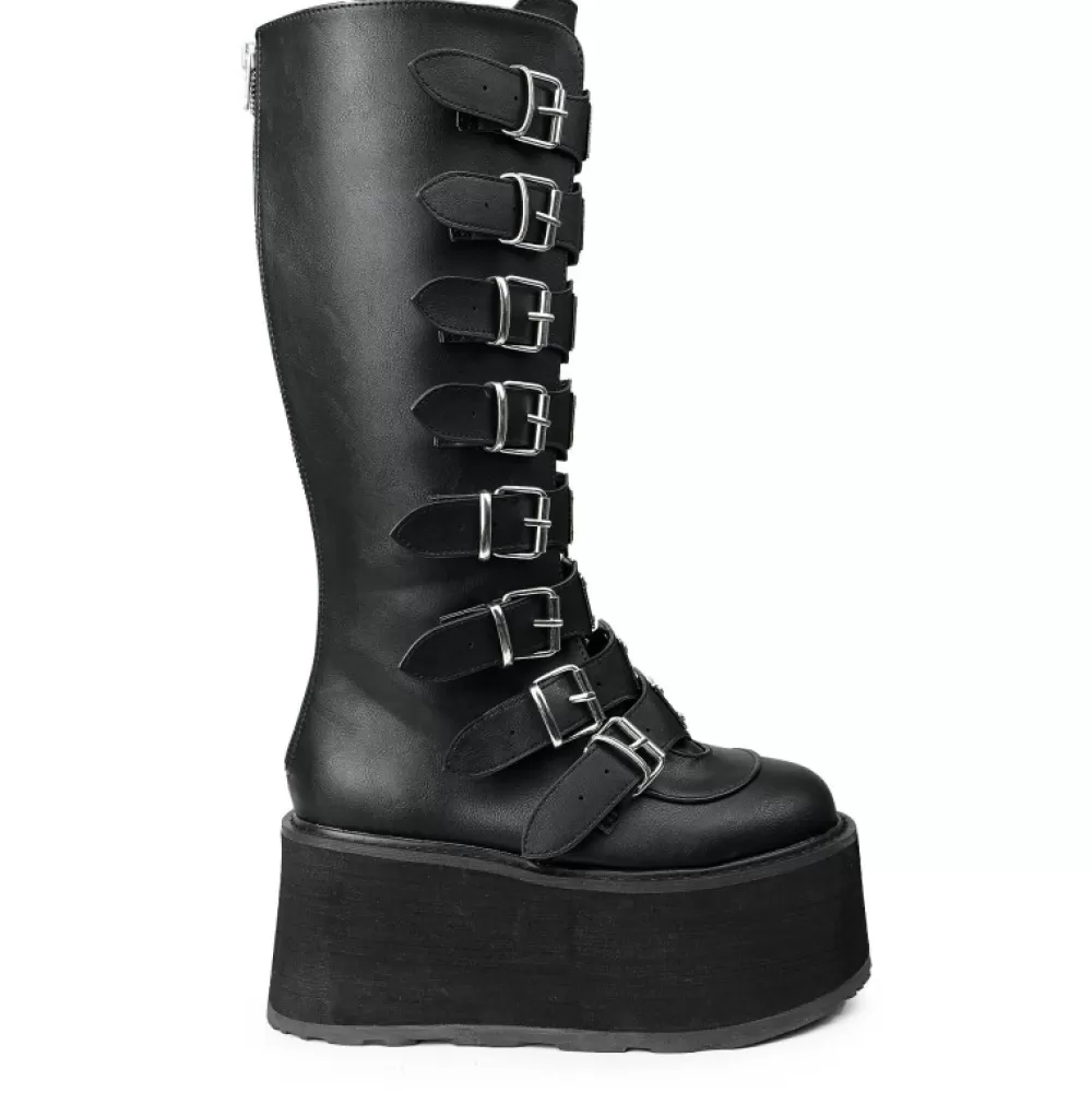 DemoniaCult Platform Shoes< Damned-318 Black