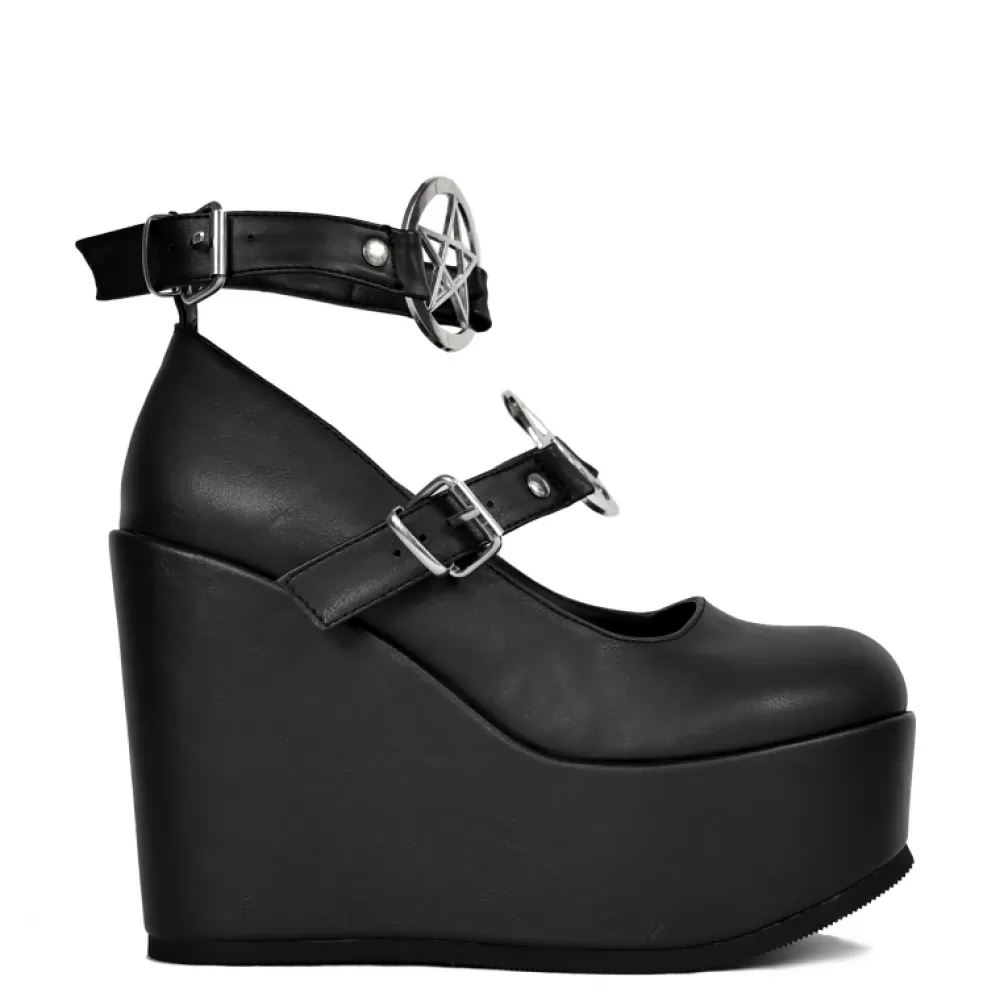 DemoniaCult Platform Shoes< Poison-99-1 Black