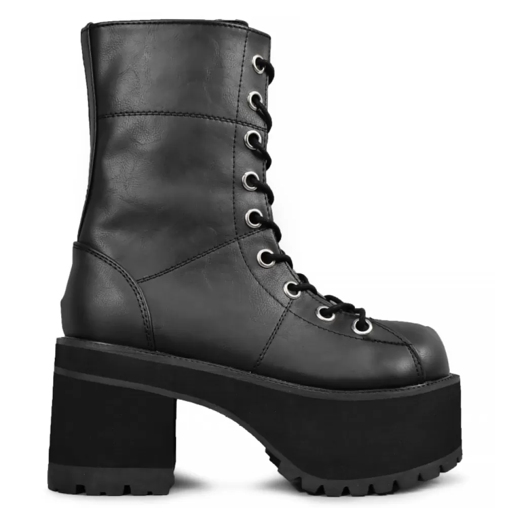 DemoniaCult Platform Shoes< Ranger-301 Black