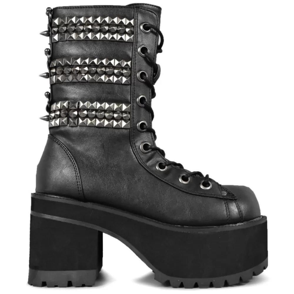 DemoniaCult Platform Shoes< Ranger-305 Black