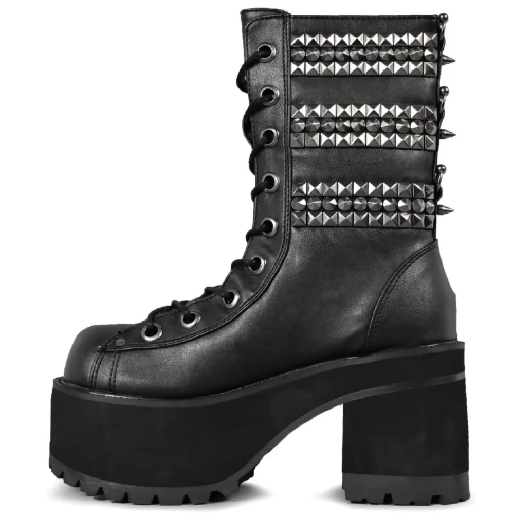 DemoniaCult Platform Shoes< Ranger-305 Black