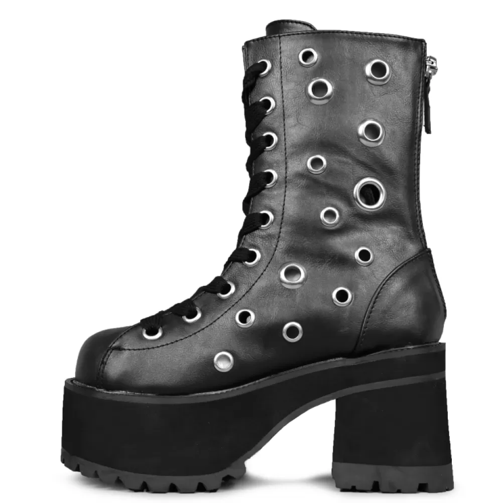 DemoniaCult Platform Shoes< Ranger-310 Black