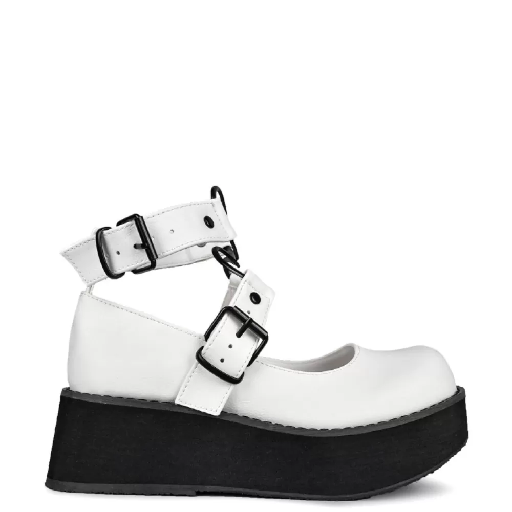 DemoniaCult Platform Shoes< Sprite-02 White