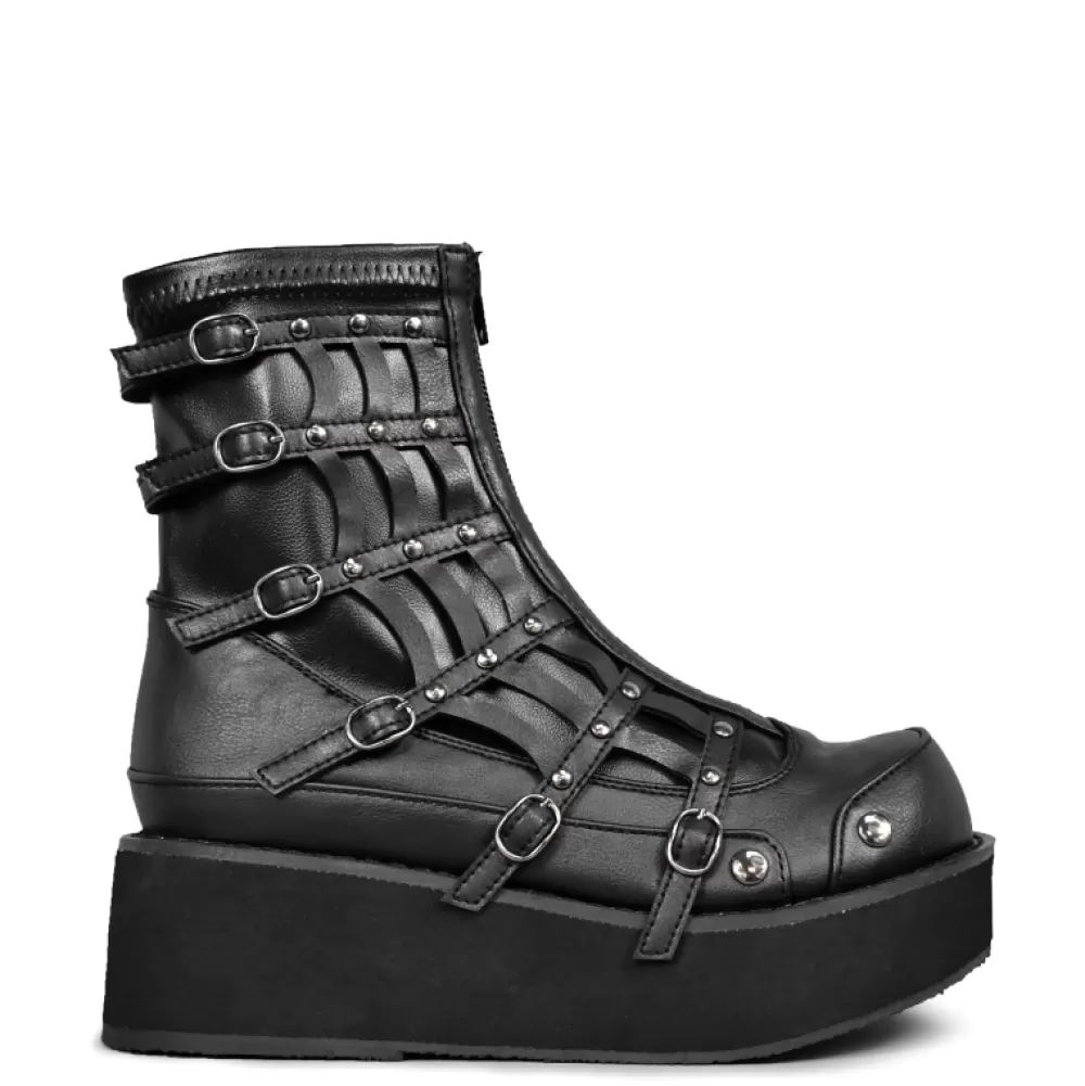 DemoniaCult Platform Shoes< Sprite-100 Black