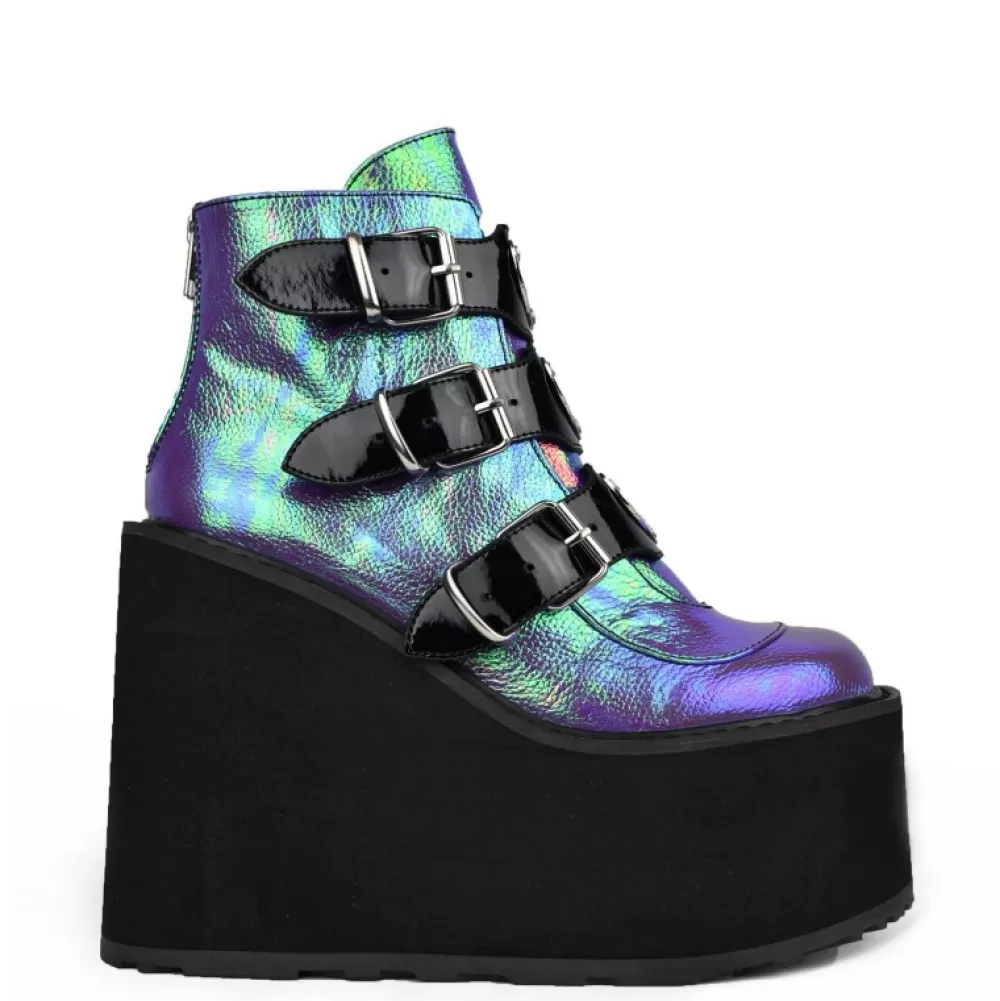 DemoniaCult Platform Shoes< Swing-105 Purple