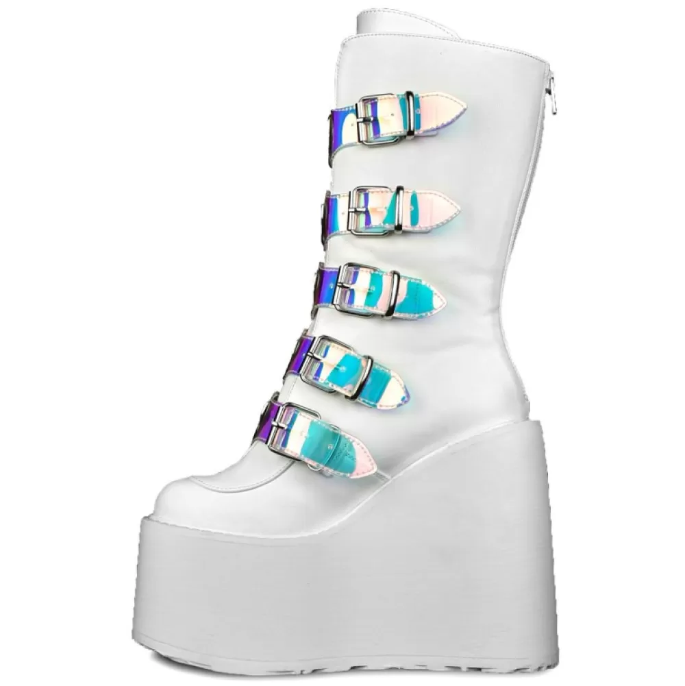 DemoniaCult Platform Shoes< Swing-230 White