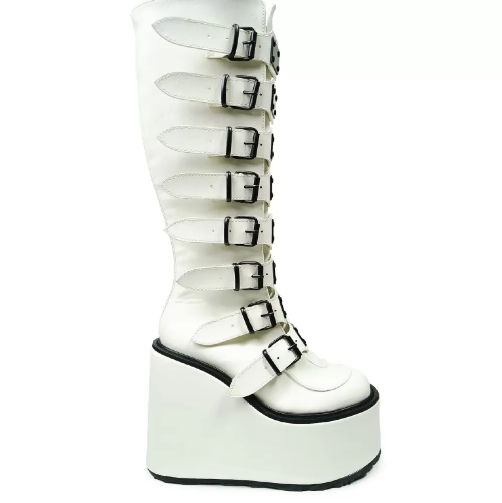 DemoniaCult Platform Shoes< Swing-815 Vegan White