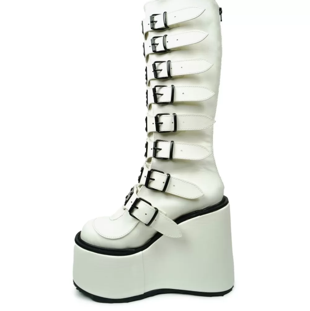 DemoniaCult Platform Shoes< Swing-815 Vegan White