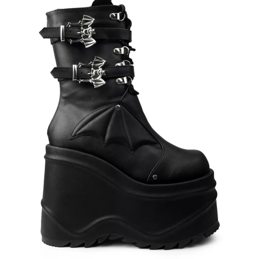 DemoniaCult Platform Shoes< Wave-150 Black