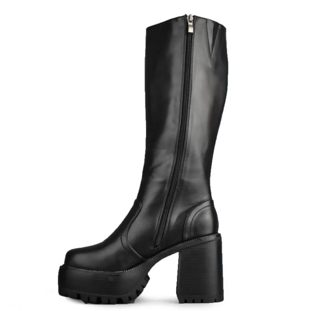 EMMSHU Knee-High Boots< Xena Black