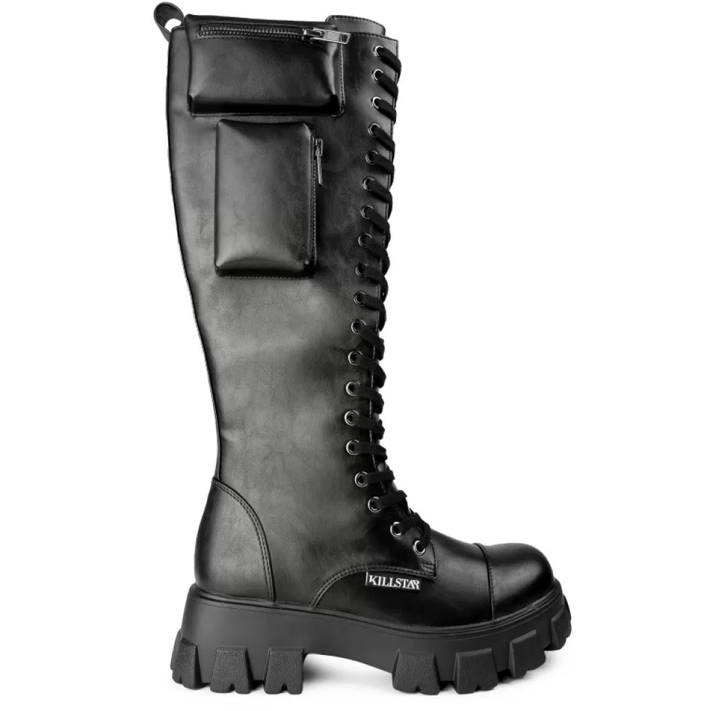 Killstar Boots< Aella Chunky Boots Black