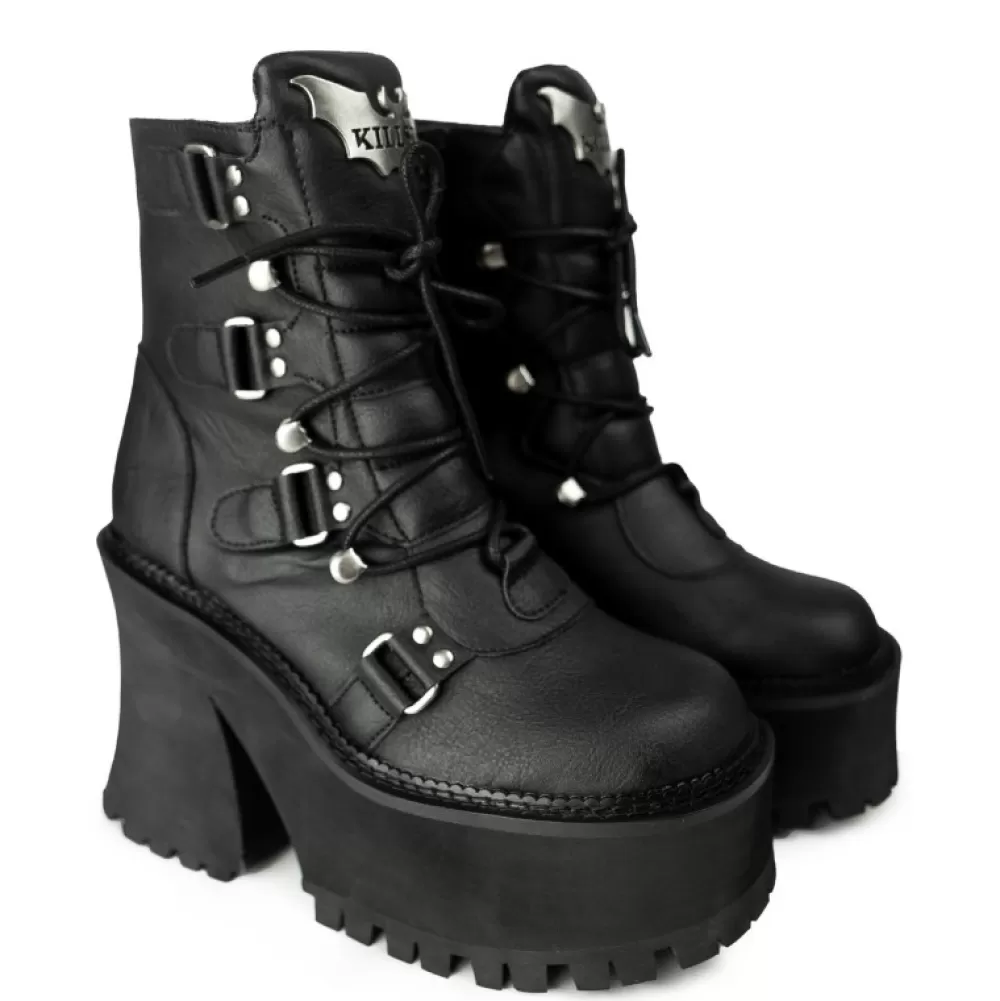 Killstar Platform Shoes< Coffin Sleep Boots Black