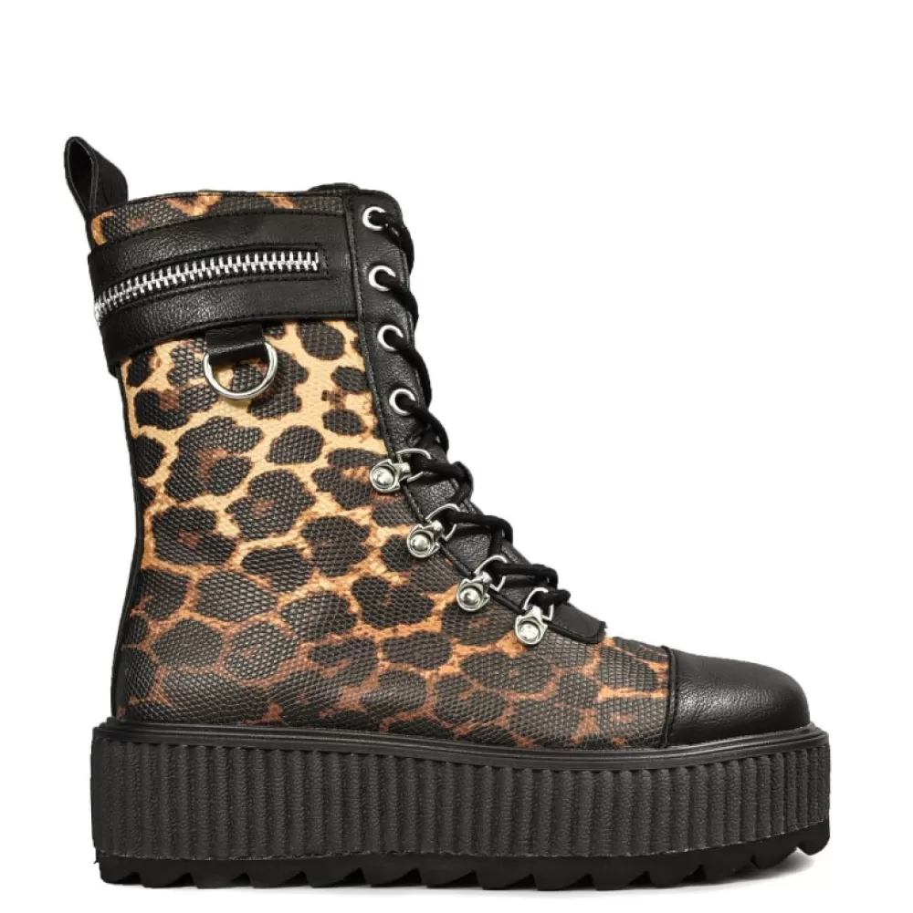 Killstar Platform Shoes< Radiclaw Boots Leopard