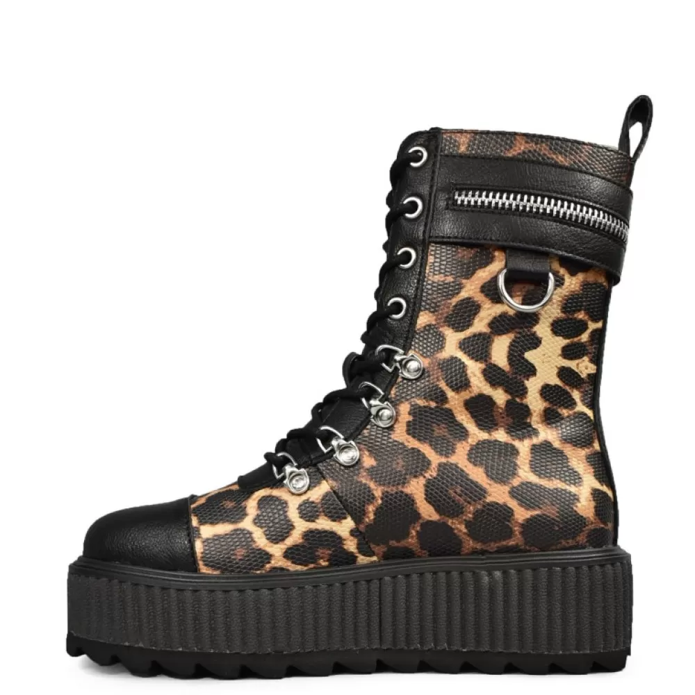 Killstar Platform Shoes< Radiclaw Boots Leopard