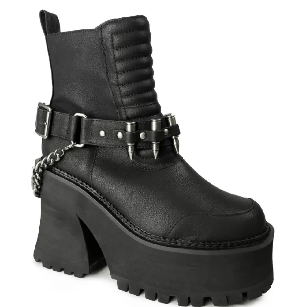 Killstar Platform Shoes< Rise Up Boots Black Black