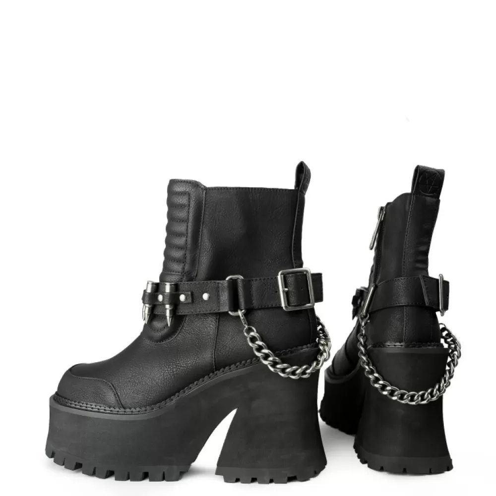 Killstar Platform Shoes< Rise Up Boots Black Black