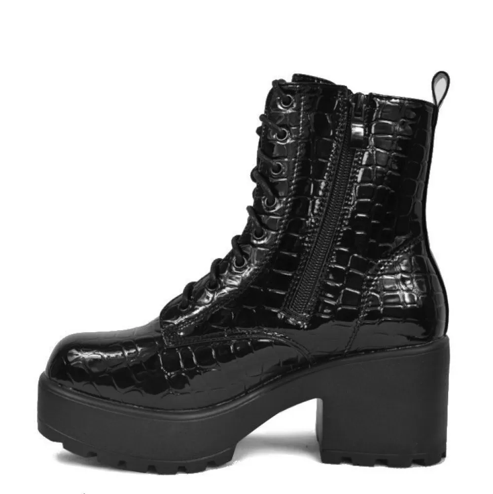 Koi Footwear Ankle Boots< Nd26 Black Croc