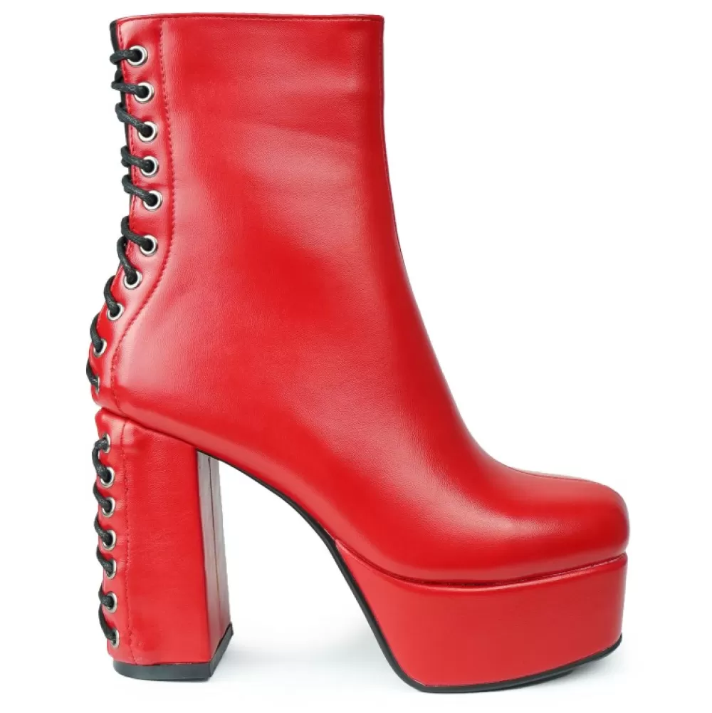 LAMODA Platform Shoes< Lmf 1561 Red