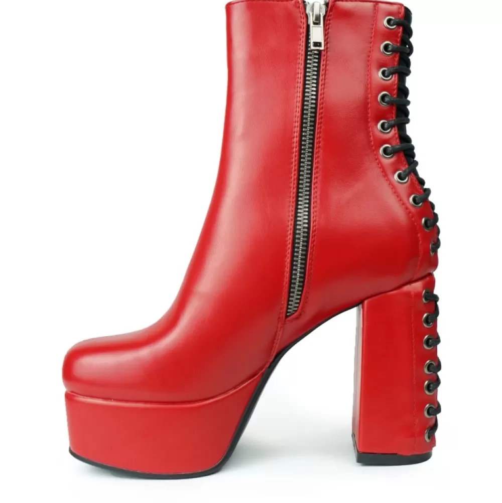 LAMODA Platform Shoes< Lmf 1561 Red