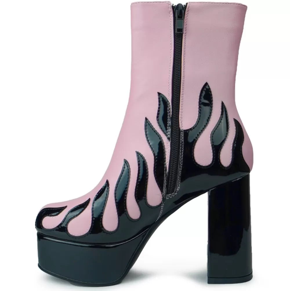 LAMODA Ankle Boots< Lmf 1566 /Pink Black