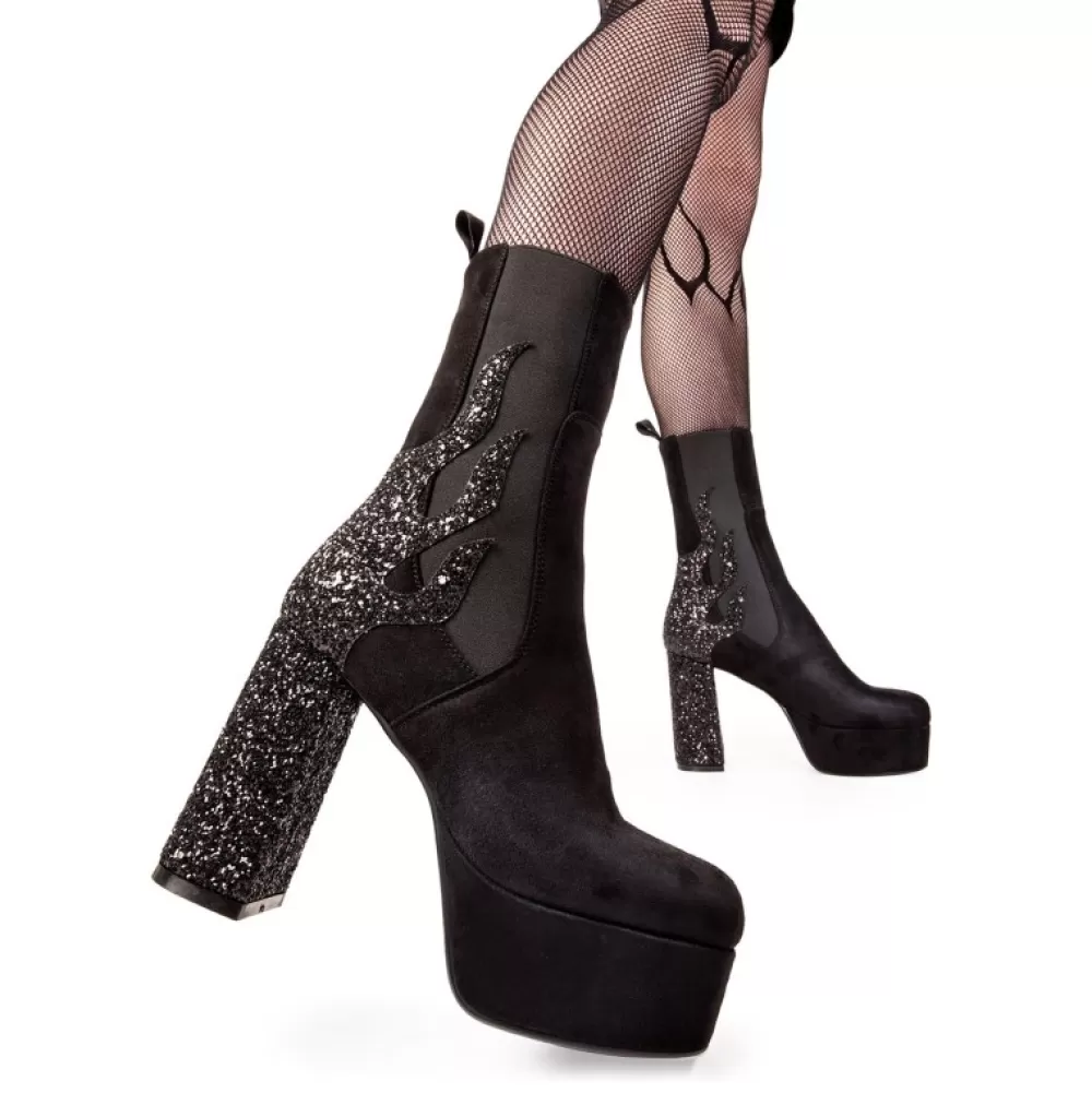 LAMODA Knee-High Boots< Lmf 2038 Black