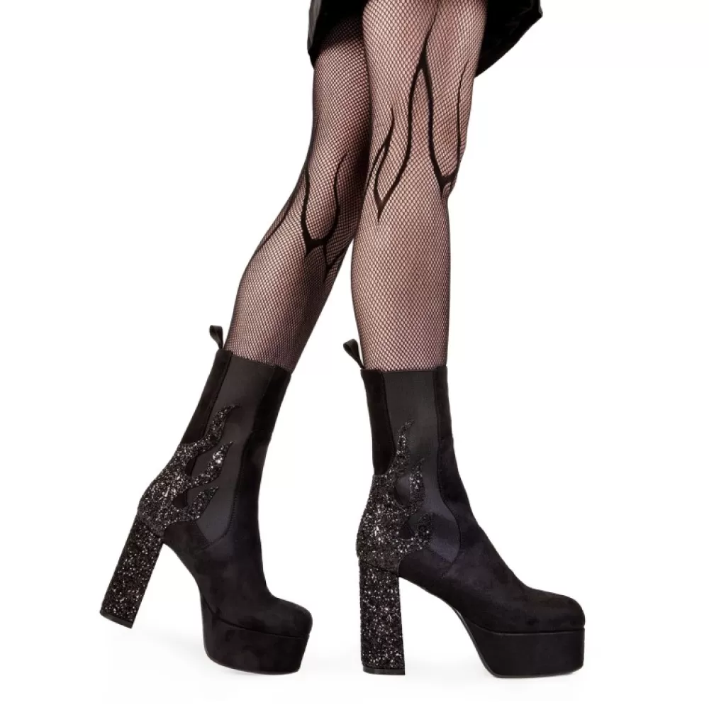 LAMODA Knee-High Boots< Lmf 2038 Black