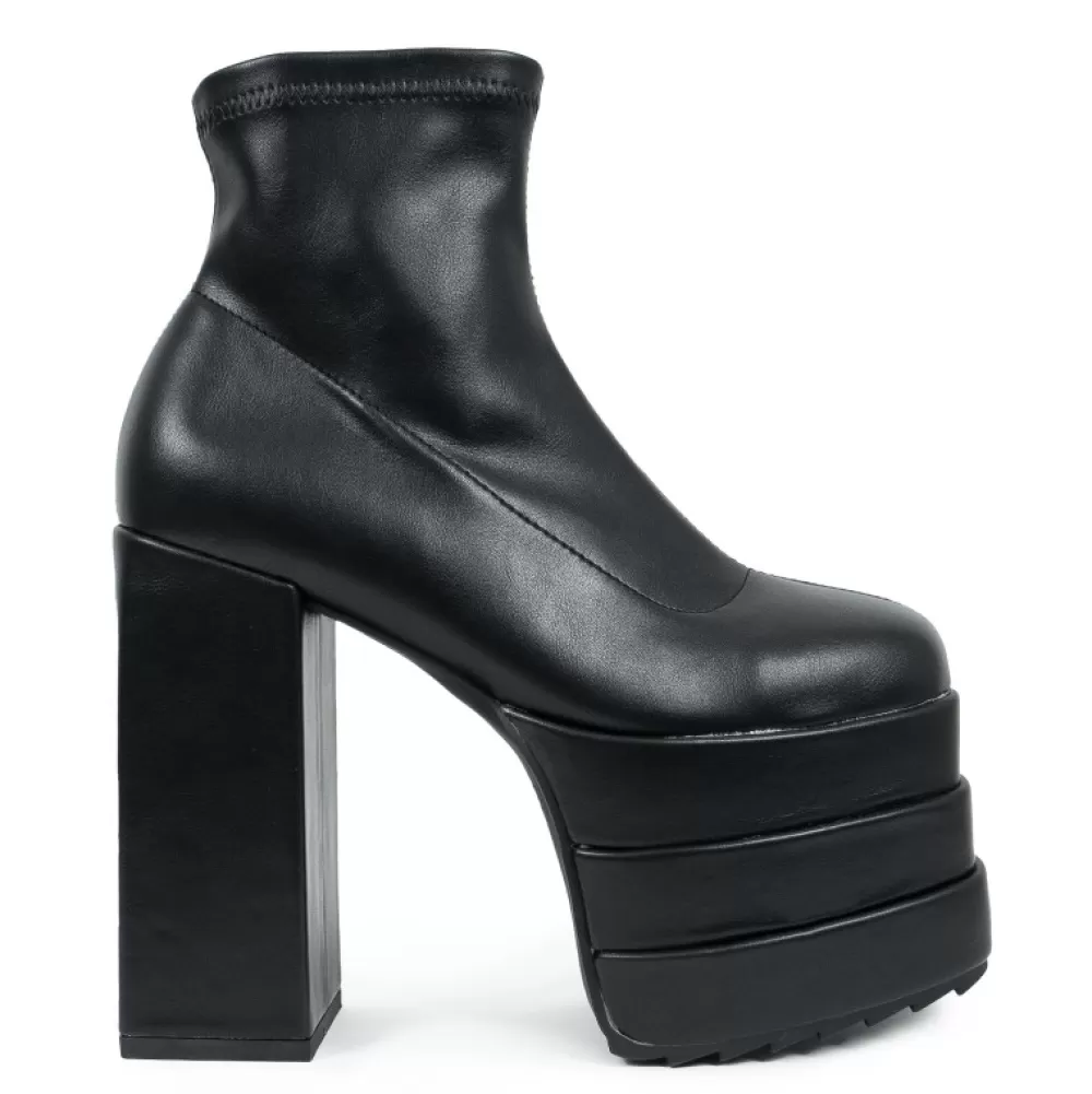 LAMODA Platform Shoes< Lmf 2396 Black