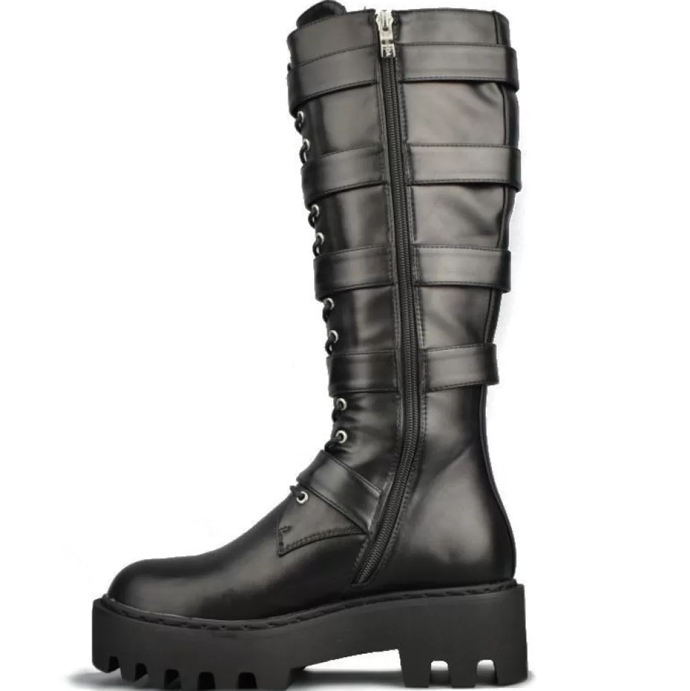 LAMODA Knee-High Boots< Lmf 426 Black